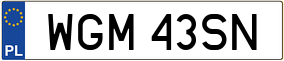 Trailer License Plate